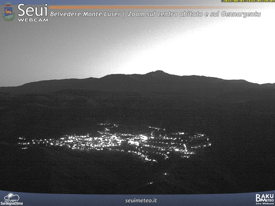 time-lapse frame, Monte Lusei Seui webcam