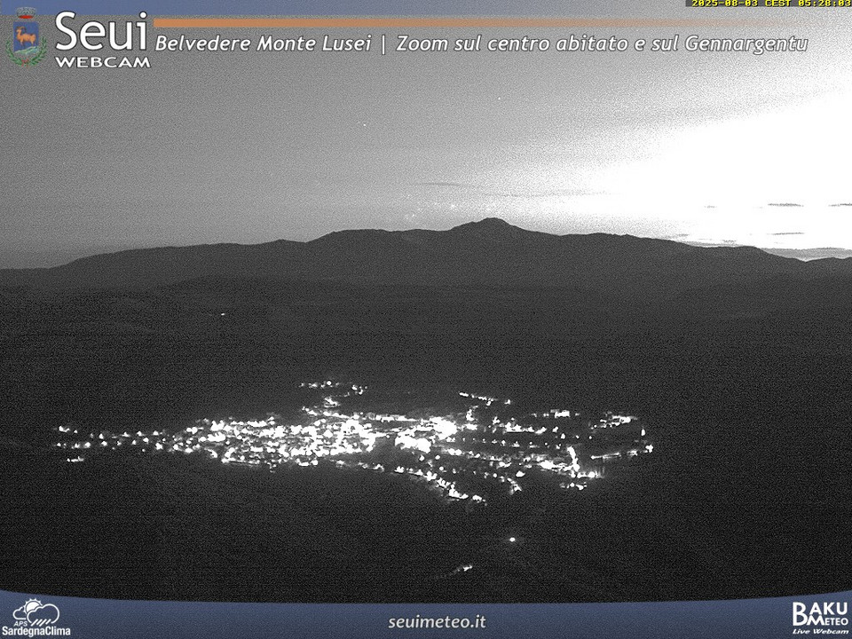 time-lapse frame, Monte Lusei Seui webcam