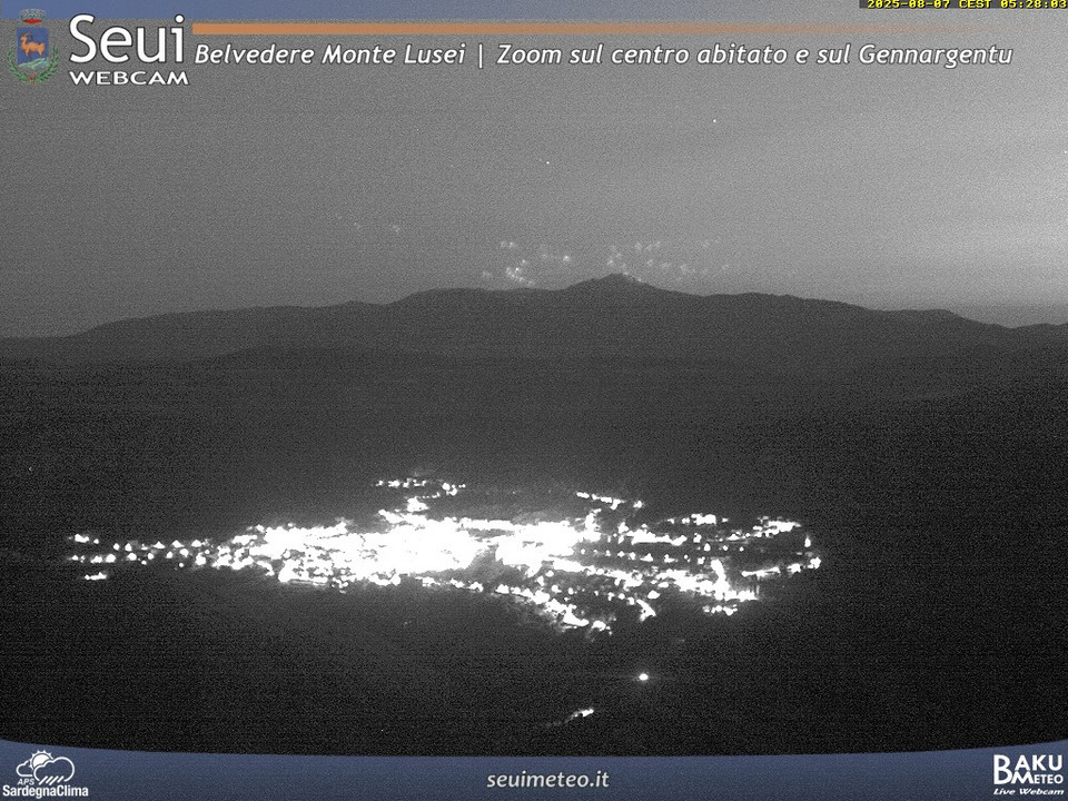time-lapse frame, Monte Lusei Seui webcam