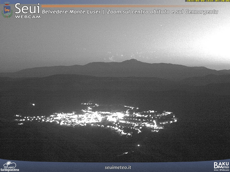 time-lapse frame, Monte Lusei Seui webcam
