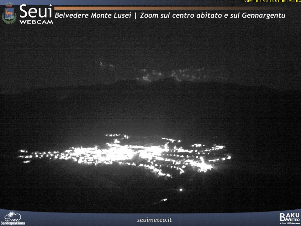 time-lapse frame, Monte Lusei Seui webcam