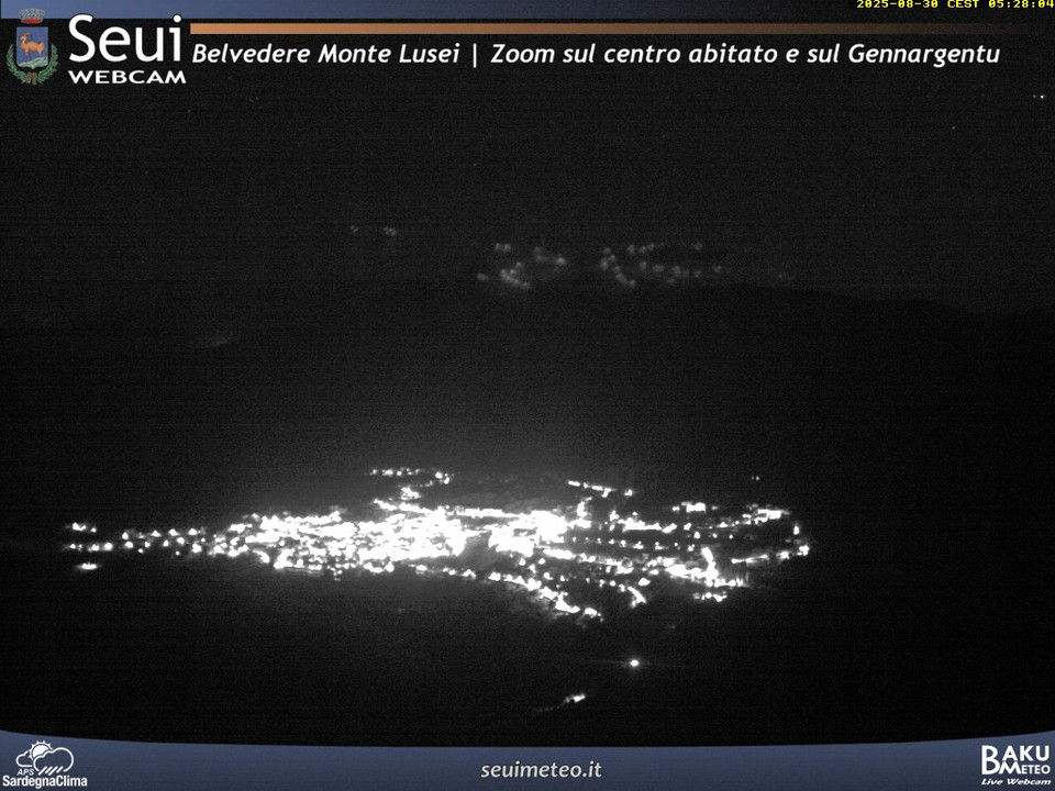 time-lapse frame, Monte Lusei Seui webcam