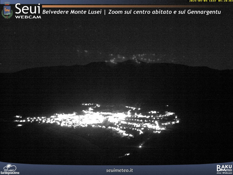 time-lapse frame, Monte Lusei Seui webcam