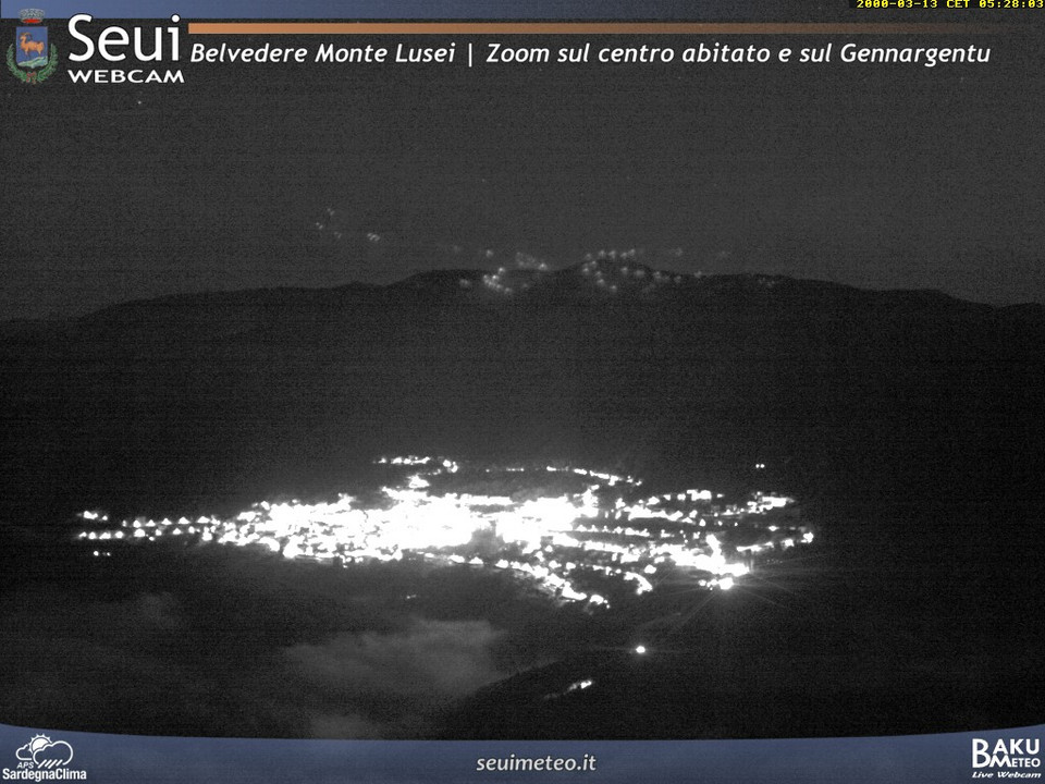time-lapse frame, Monte Lusei Seui webcam
