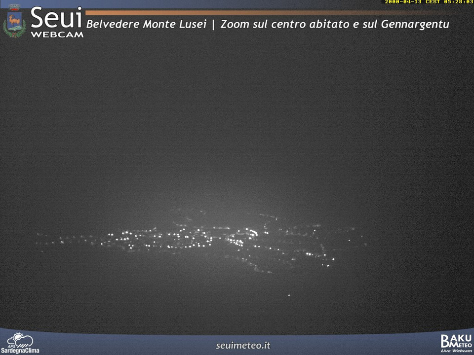time-lapse frame, Monte Lusei Seui webcam