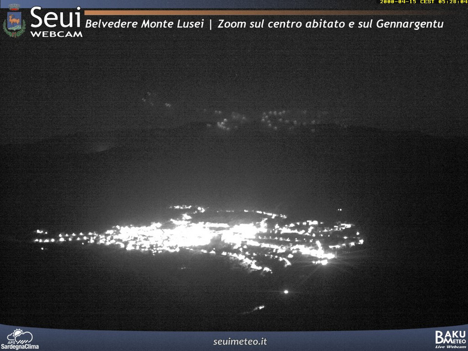 time-lapse frame, Monte Lusei Seui webcam