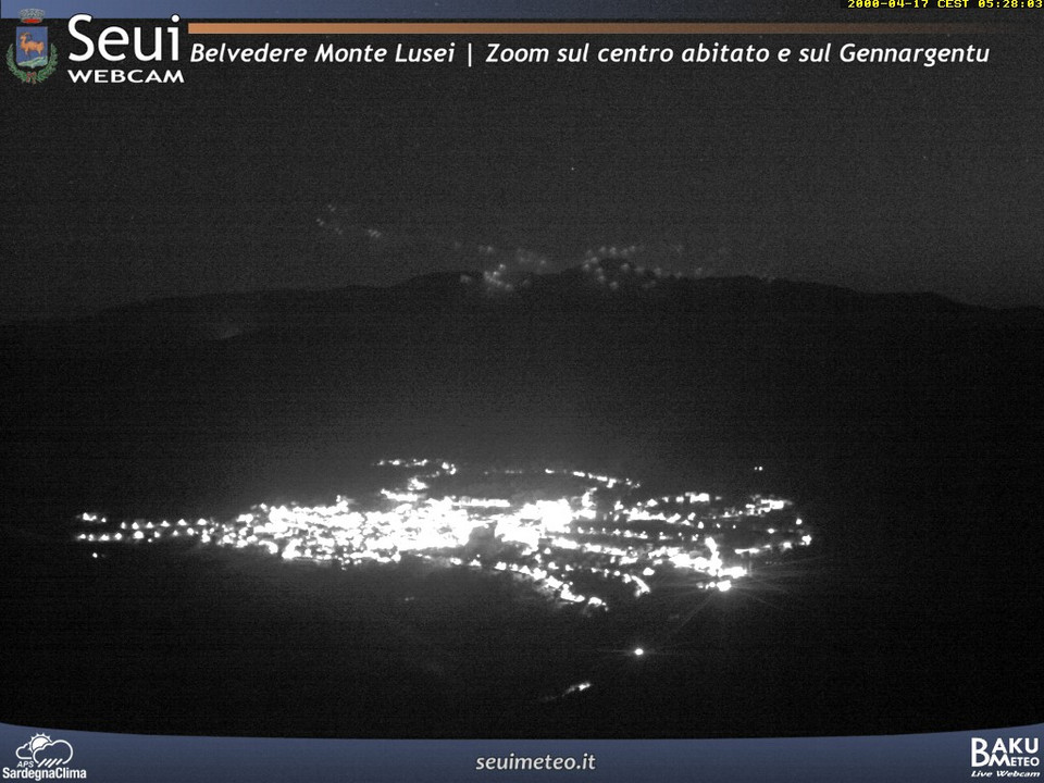 time-lapse frame, Monte Lusei Seui webcam