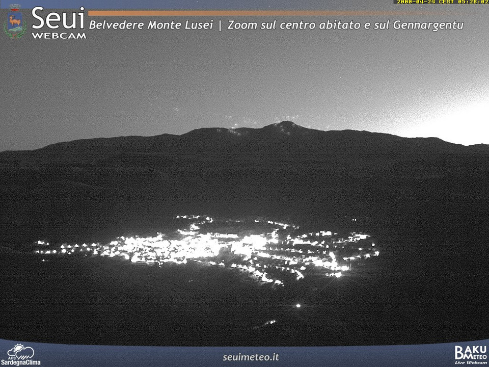 time-lapse frame, Monte Lusei Seui webcam