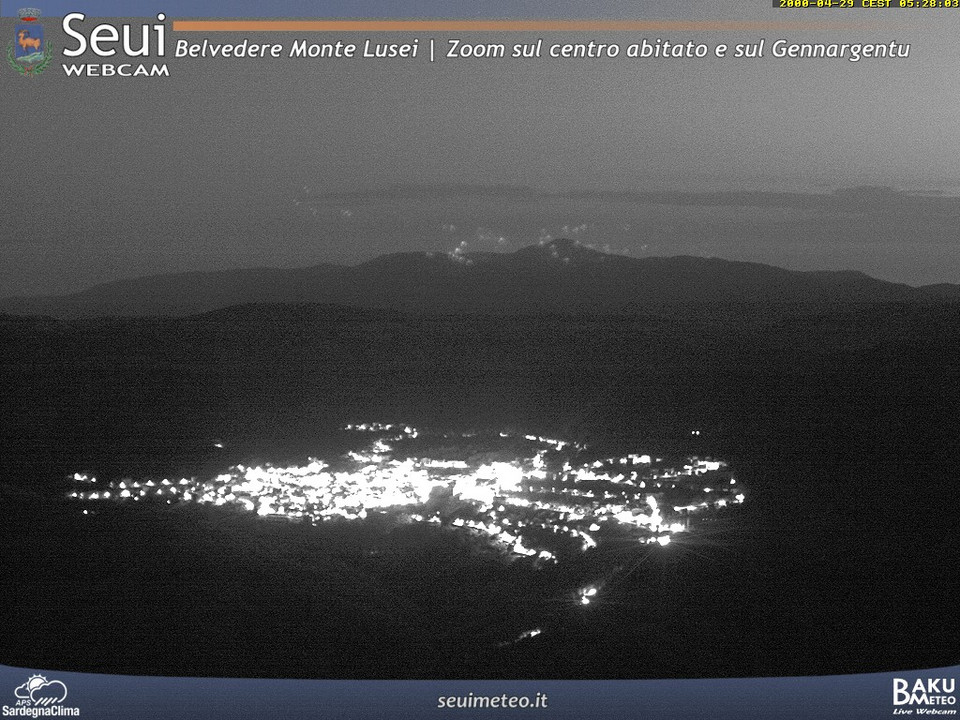 time-lapse frame, Monte Lusei Seui webcam
