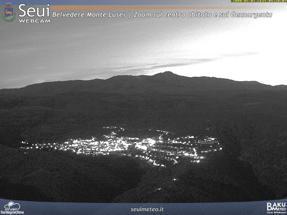 time-lapse frame, Monte Lusei Seui webcam