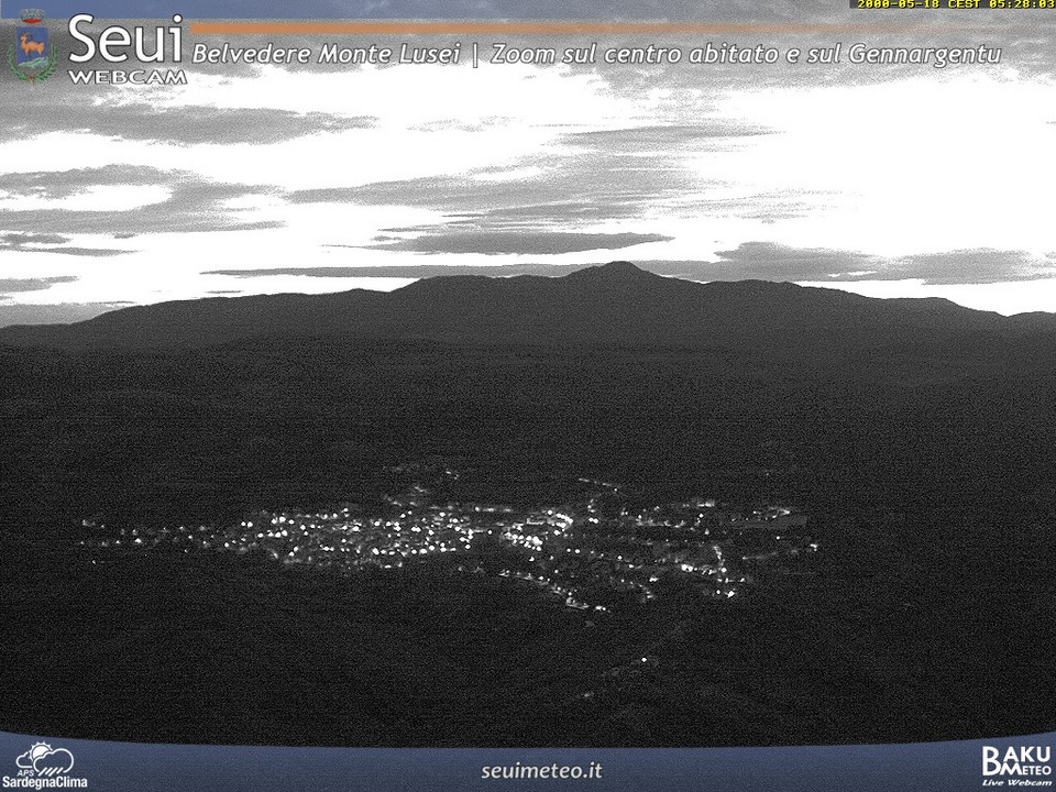 time-lapse frame, Monte Lusei Seui webcam