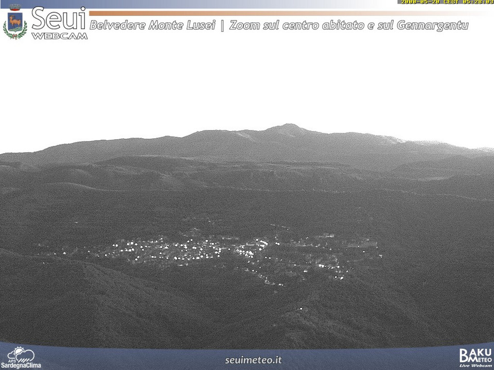 time-lapse frame, Monte Lusei Seui webcam