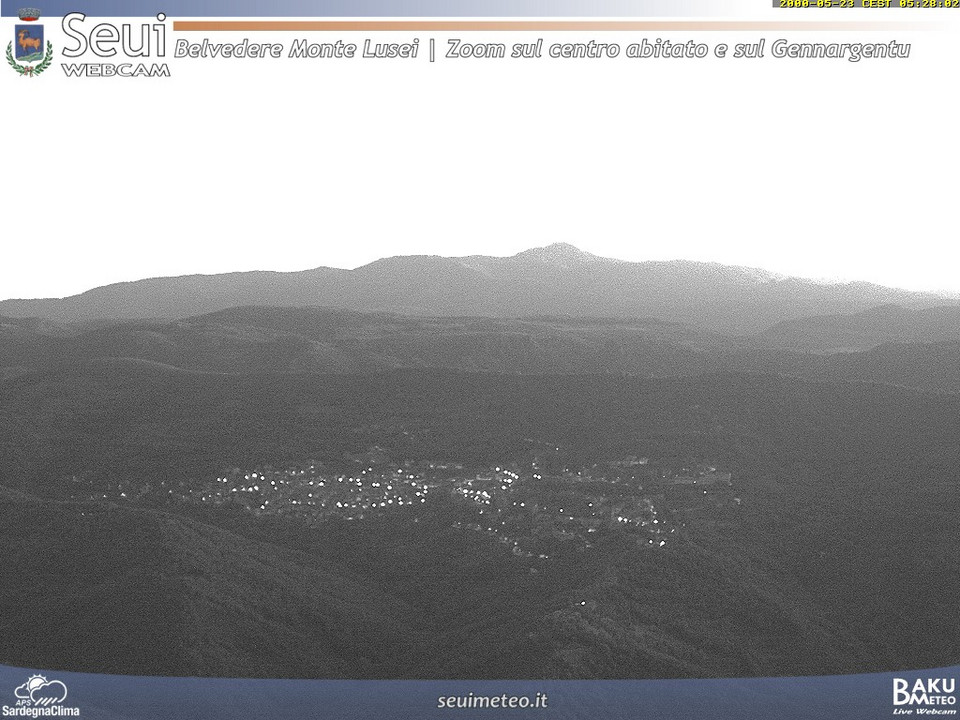 time-lapse frame, Monte Lusei Seui webcam