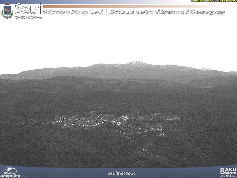 time-lapse frame, Monte Lusei Seui webcam