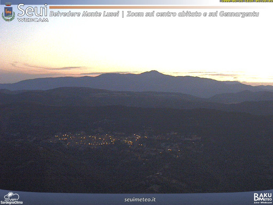 time-lapse frame, Monte Lusei Seui webcam