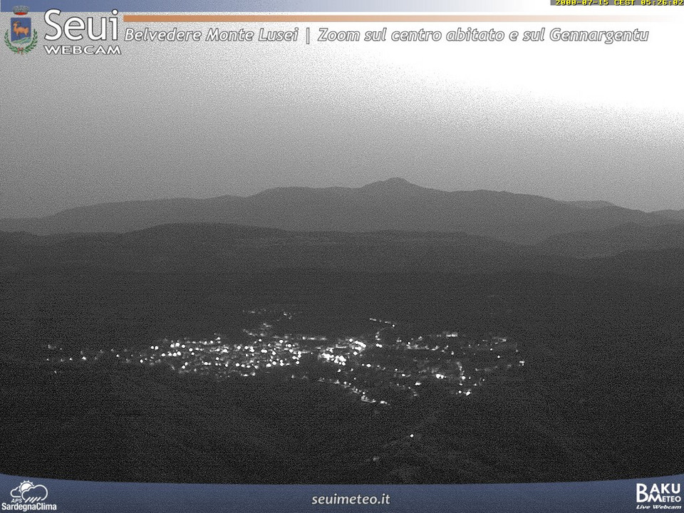 time-lapse frame, Monte Lusei Seui webcam