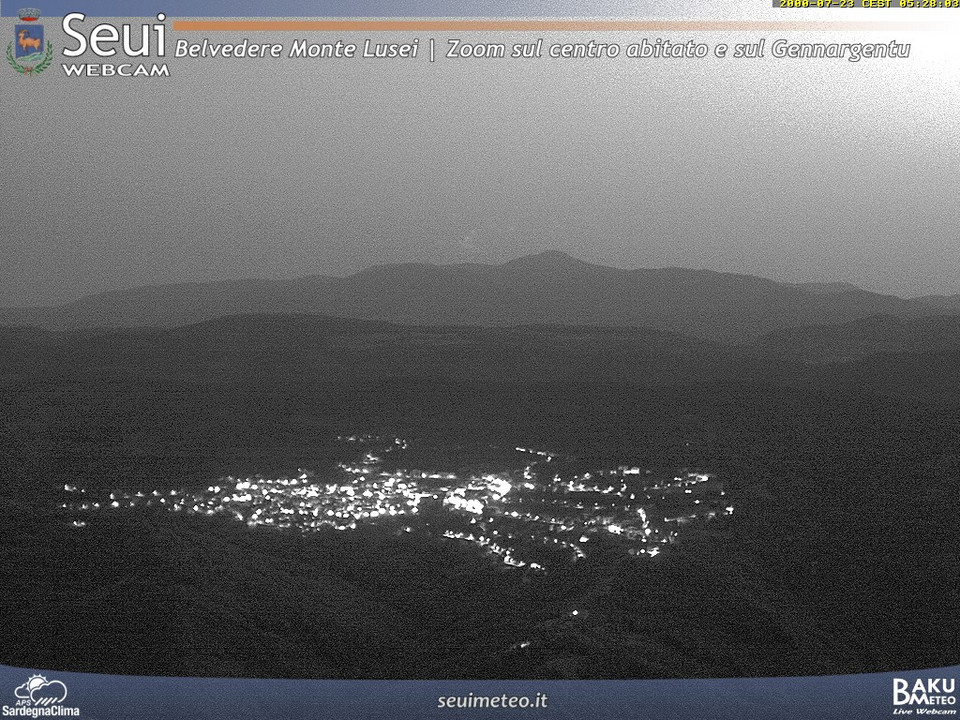 time-lapse frame, Monte Lusei Seui webcam