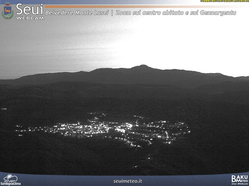 time-lapse frame, Monte Lusei Seui webcam