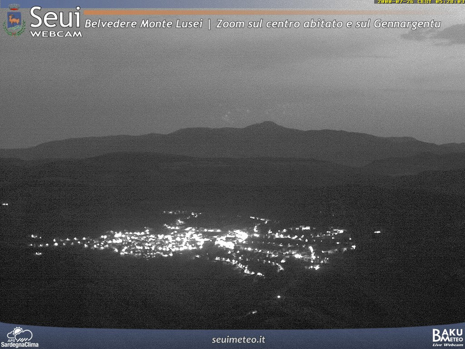 time-lapse frame, Monte Lusei Seui webcam