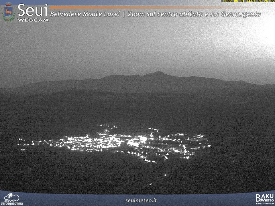 time-lapse frame, Monte Lusei Seui webcam