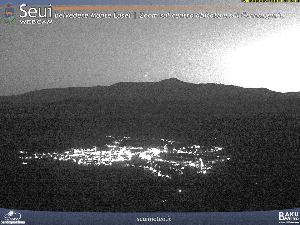time-lapse frame, Monte Lusei Seui webcam