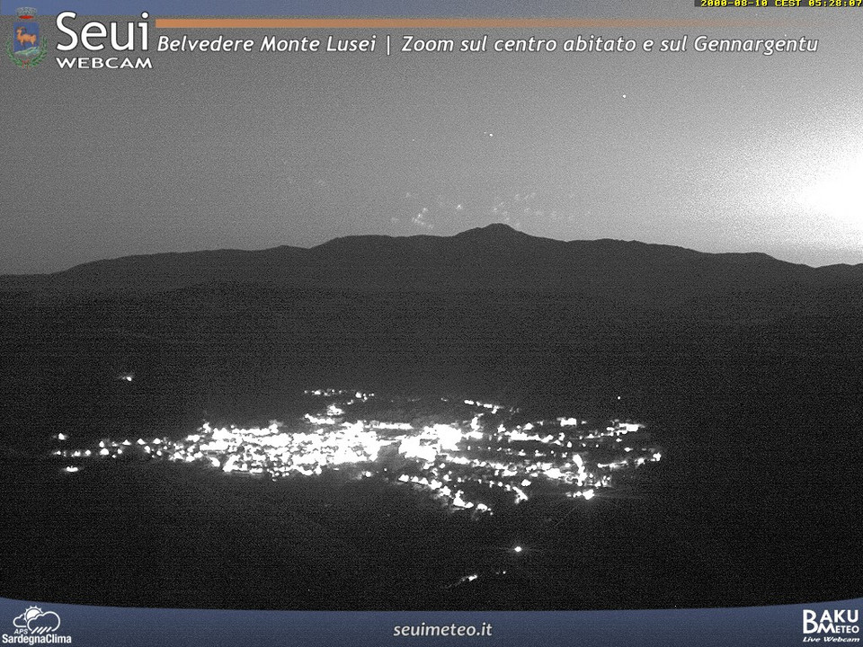 time-lapse frame, Monte Lusei Seui webcam
