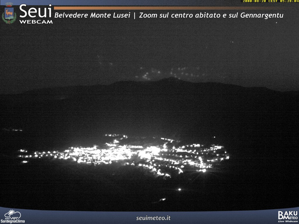 time-lapse frame, Monte Lusei Seui webcam