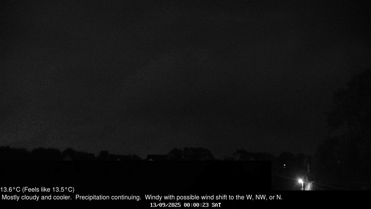 time-lapse frame, Wembury, Devon. Knighton Hill Cam webcam