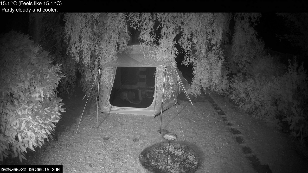 time-lapse frame, Wembury, Devon. Garden Cam webcam