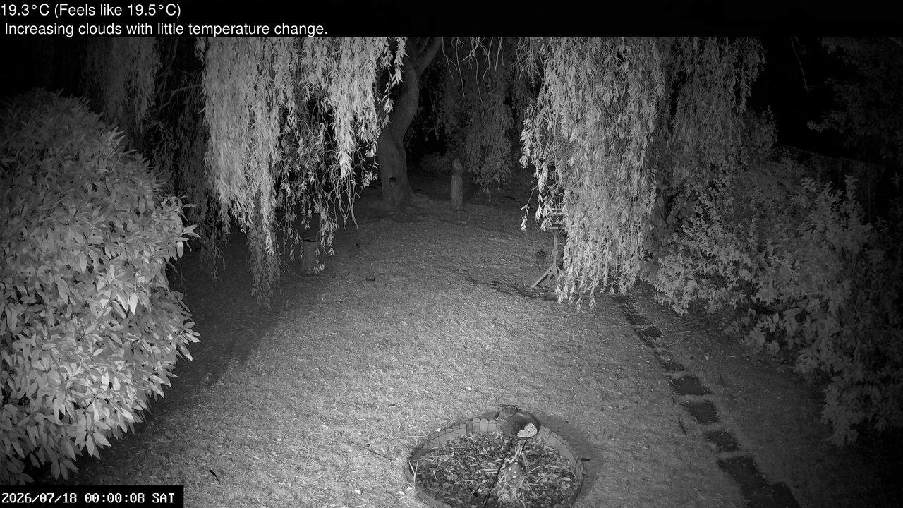 time-lapse frame, Wembury, Devon. Garden Cam webcam