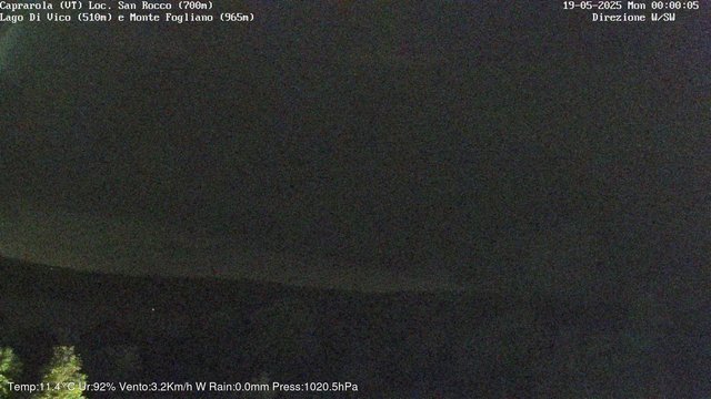 time-lapse frame, Caprarola San Rocco webcam