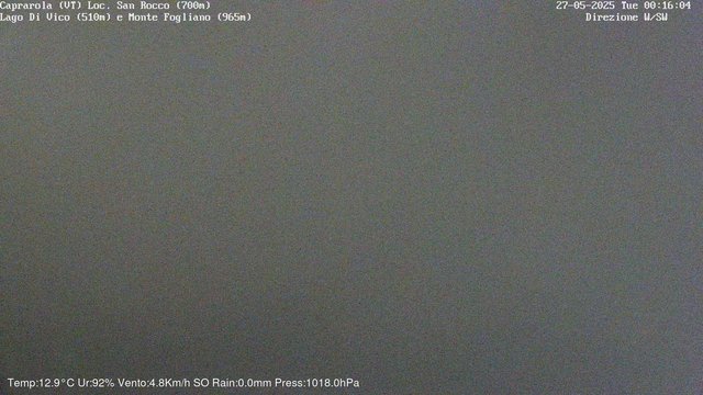 time-lapse frame, Caprarola San Rocco webcam