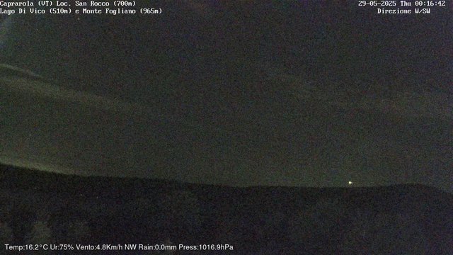 time-lapse frame, Caprarola San Rocco webcam