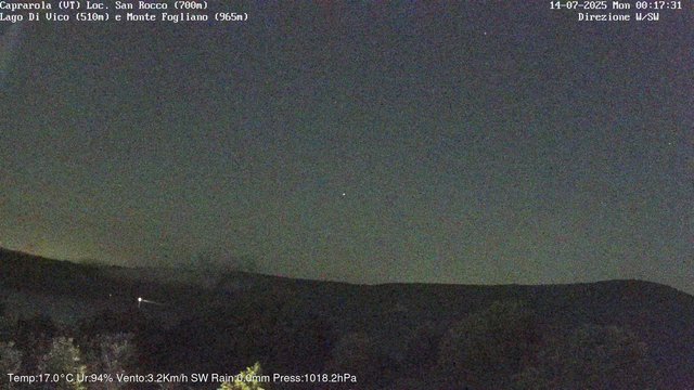 time-lapse frame, Caprarola San Rocco webcam