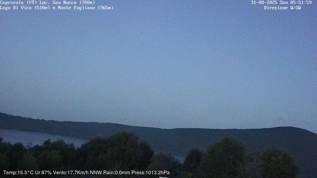 time-lapse frame, Caprarola San Rocco webcam
