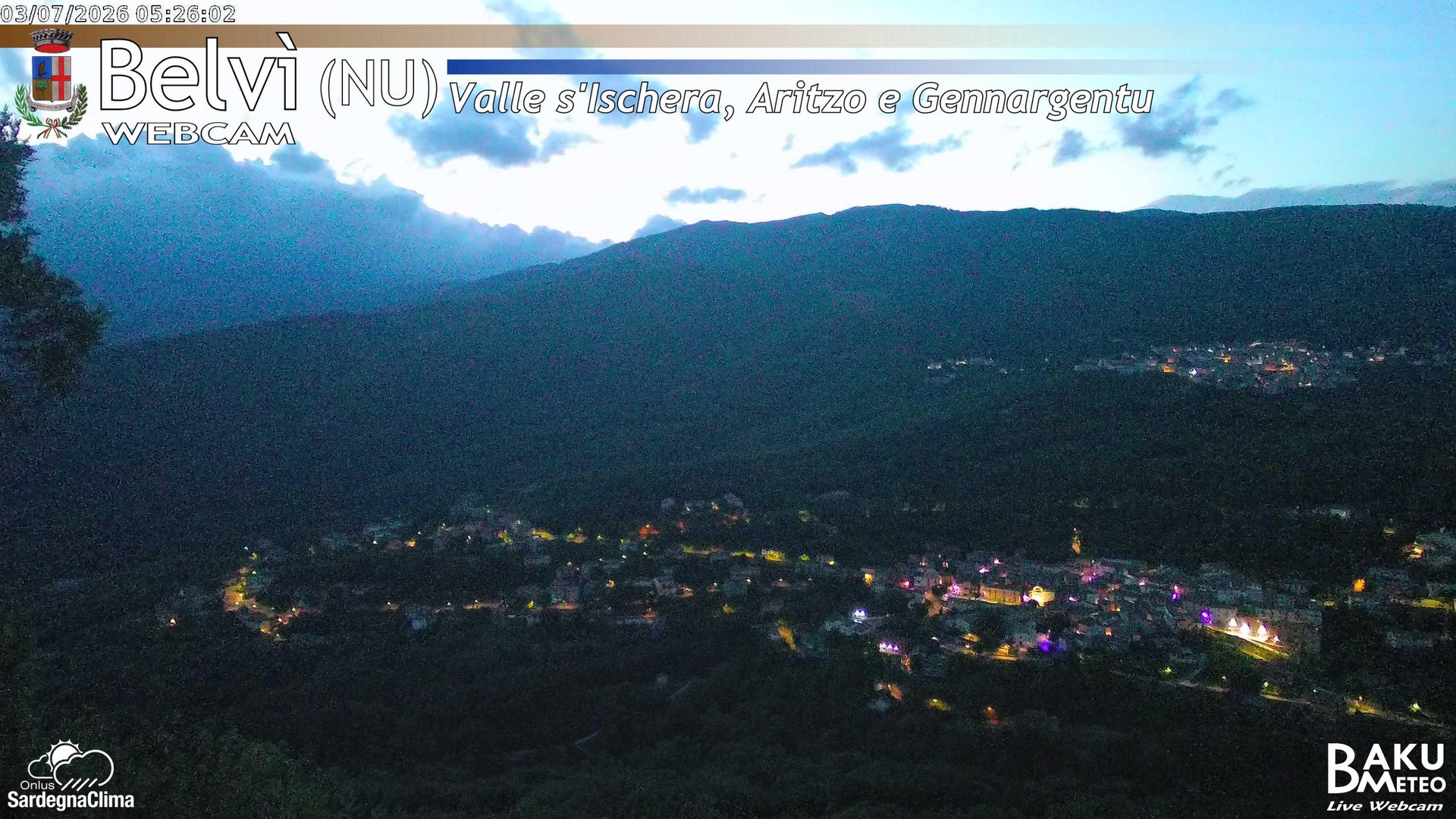 time-lapse frame, Belvì webcam