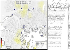 view from Barry Arm seismic energy on 2025-05-12