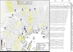 view from Barry Arm seismic energy on 2025-05-25