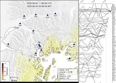 view from Barry Arm seismic energy on 2025-06-02