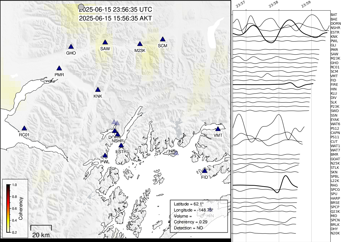 time-lapse frame, Barry Arm seismic energy webcam