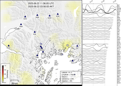 view from Barry Arm seismic energy on 2025-06-22