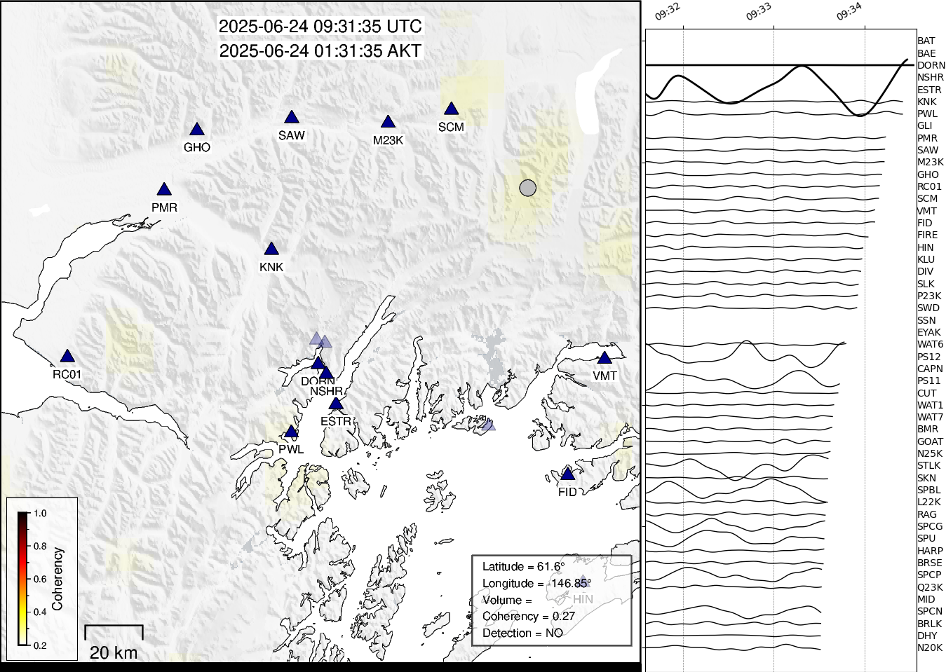 time-lapse frame, Barry Arm seismic energy webcam