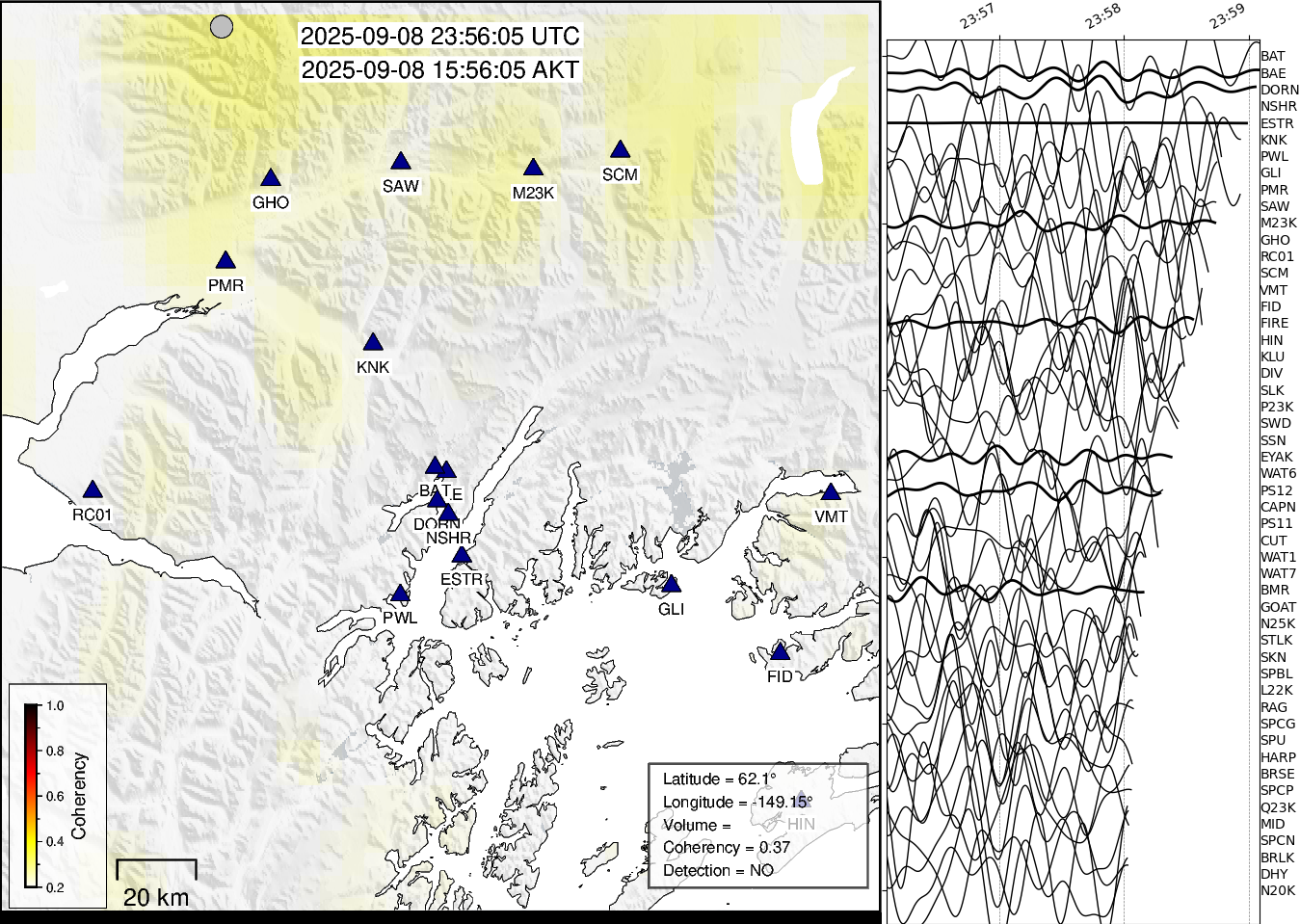 time-lapse frame, Barry Arm seismic energy webcam