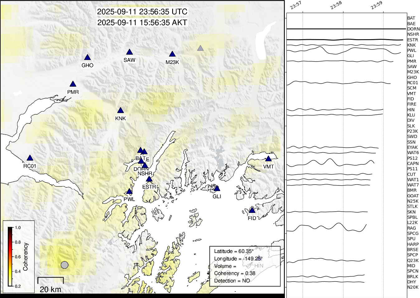 time-lapse frame, Barry Arm seismic energy webcam