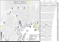 view from Barry Arm seismic energy on 2025-09-18