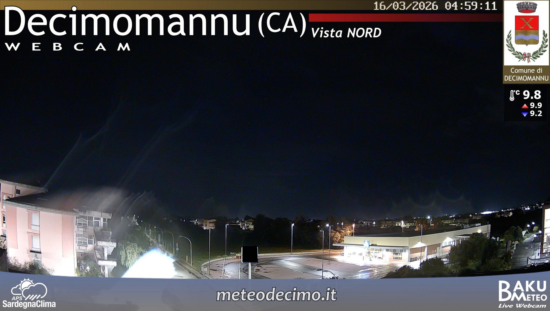 time-lapse frame, Decimomannu Nord webcam