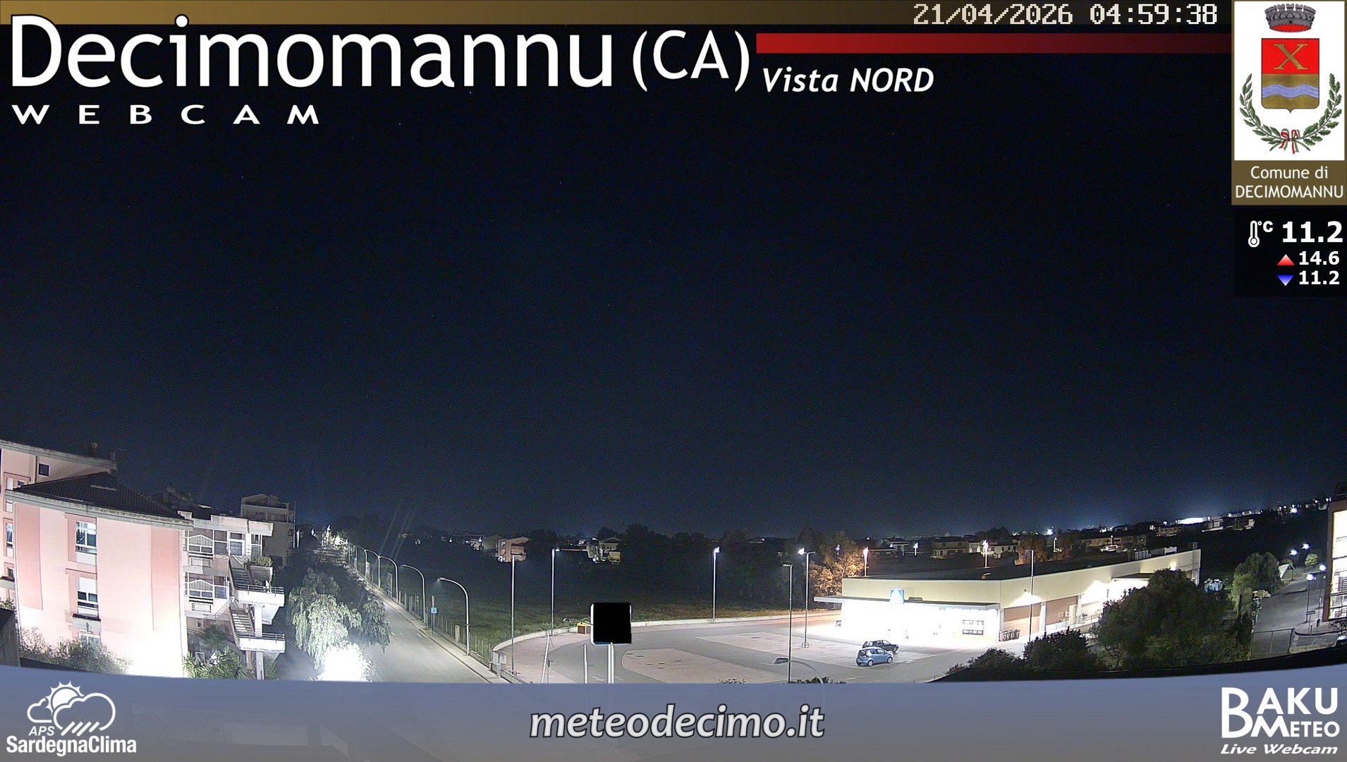 time-lapse frame, Decimomannu Nord webcam