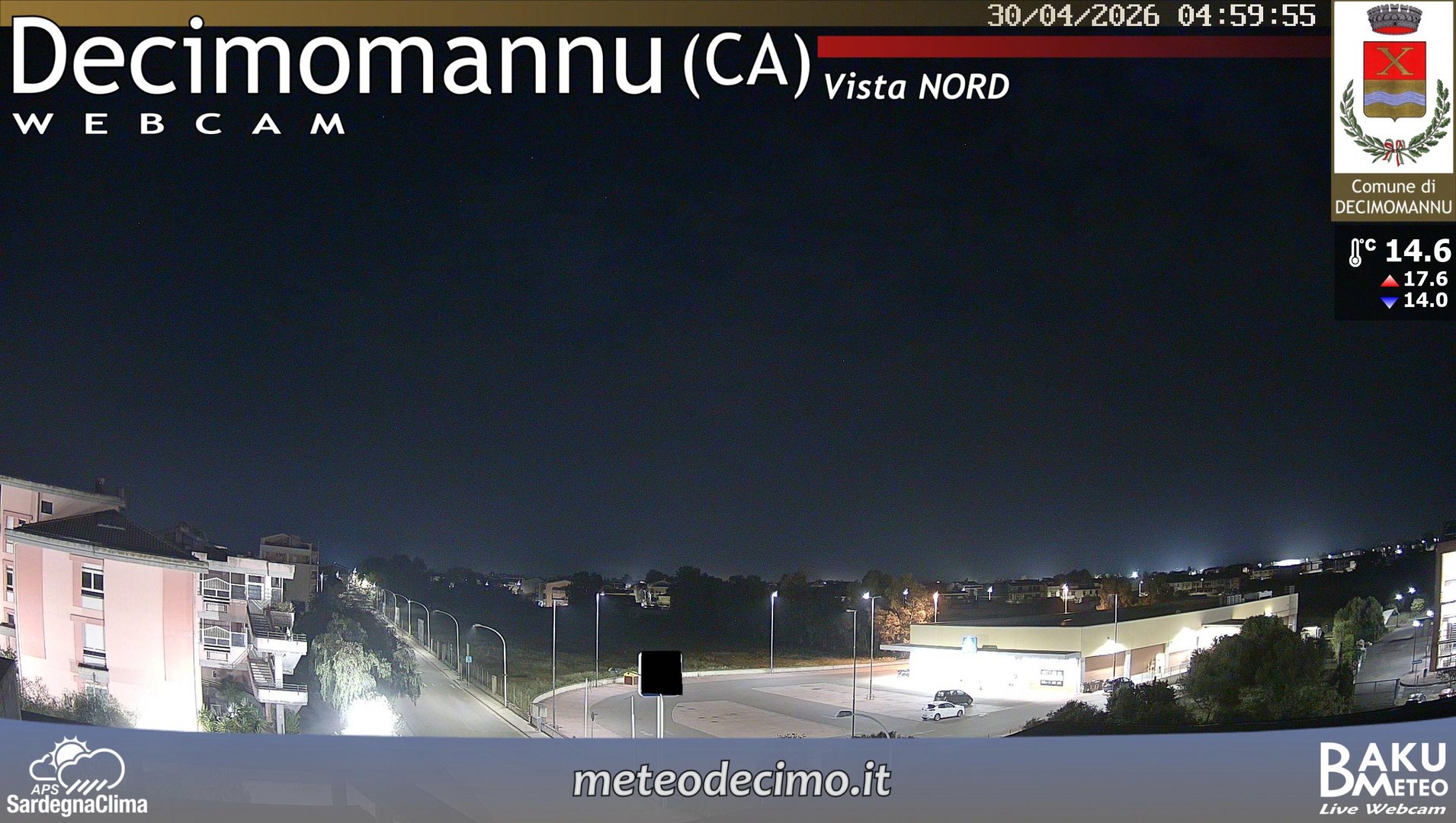 time-lapse frame, Decimomannu Nord webcam