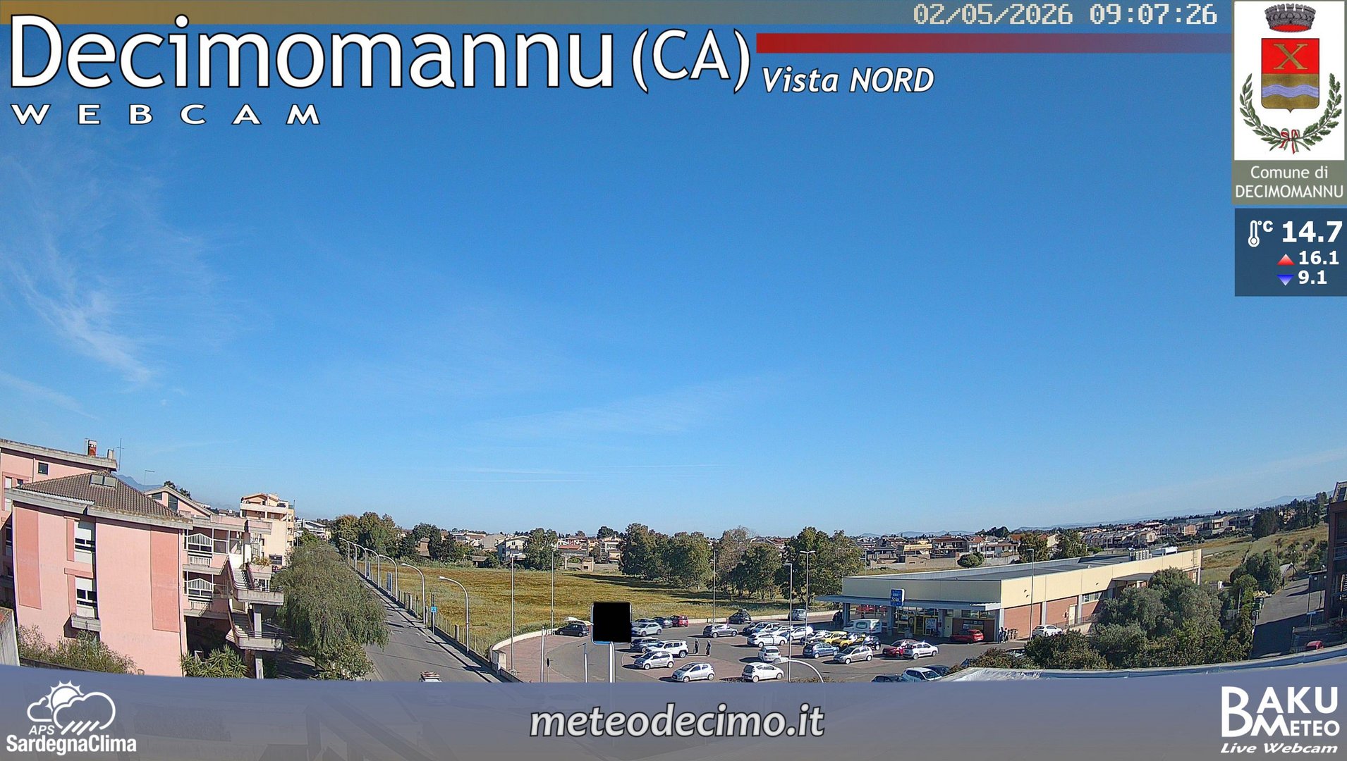 time-lapse frame, Decimomannu Nord webcam