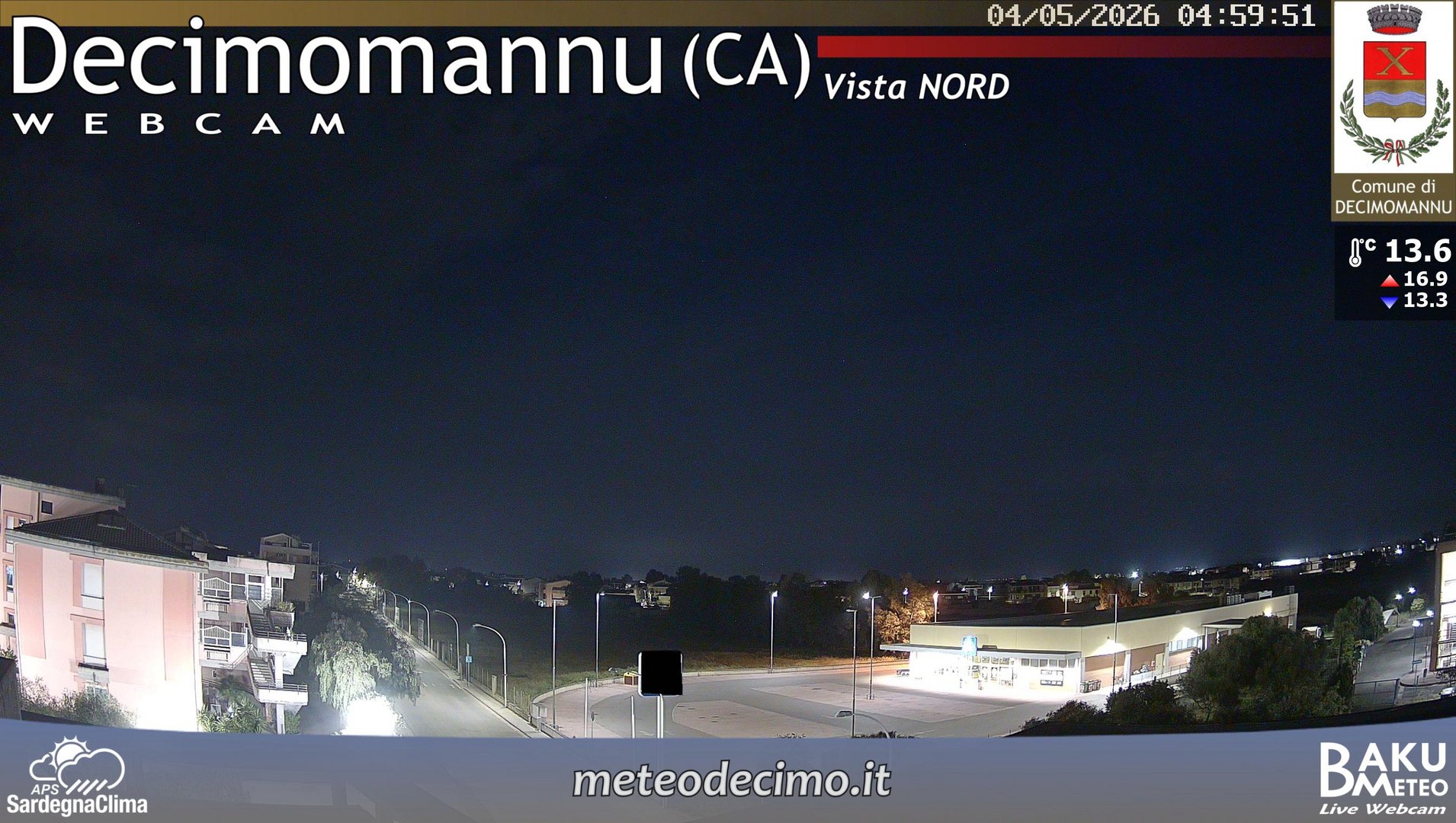 time-lapse frame, Decimomannu Nord webcam